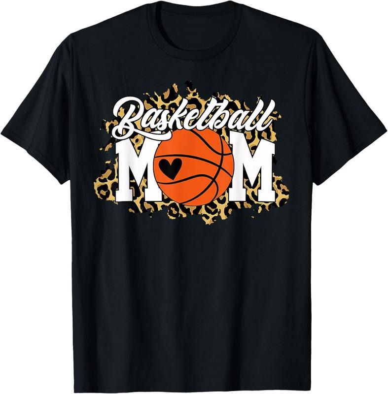 100% Cotton Basketball Mom Shirt Mom Game Day Outfit Mothers Day Gift T-Shirt