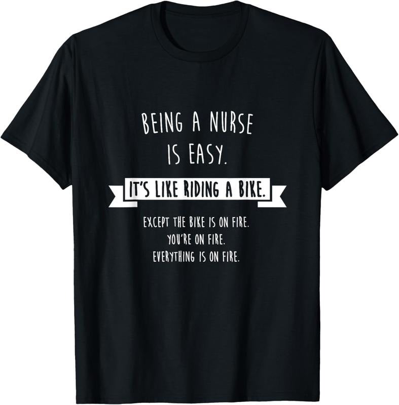 100% Cotton Being A Nurse is Easy Shirt, Funny Sarcastic Nursing Gift T-Shirt