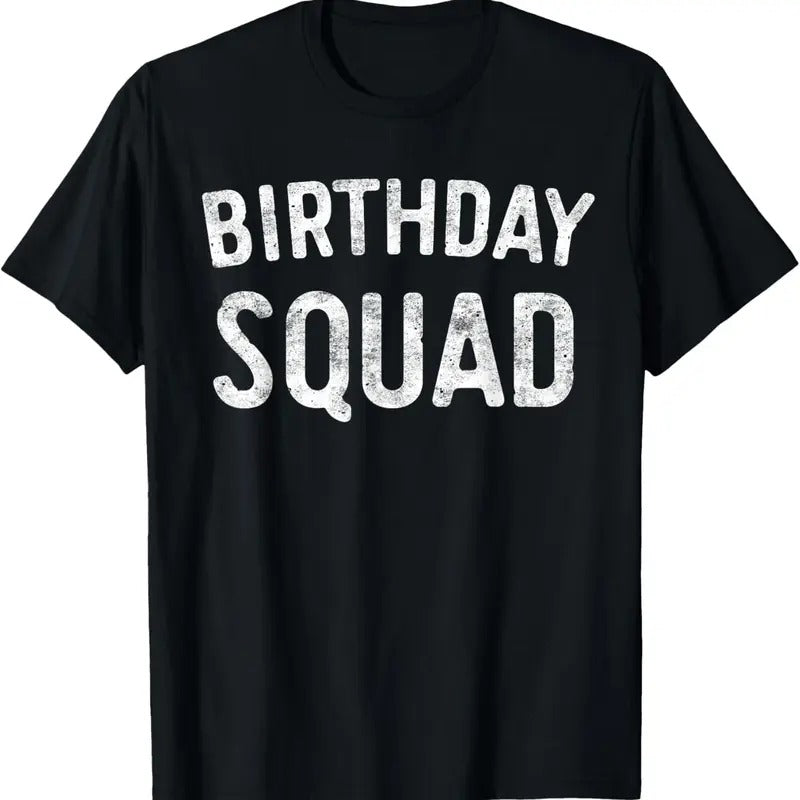100% Cotton Birthday Squad Family Birthday Squad T-Shirt