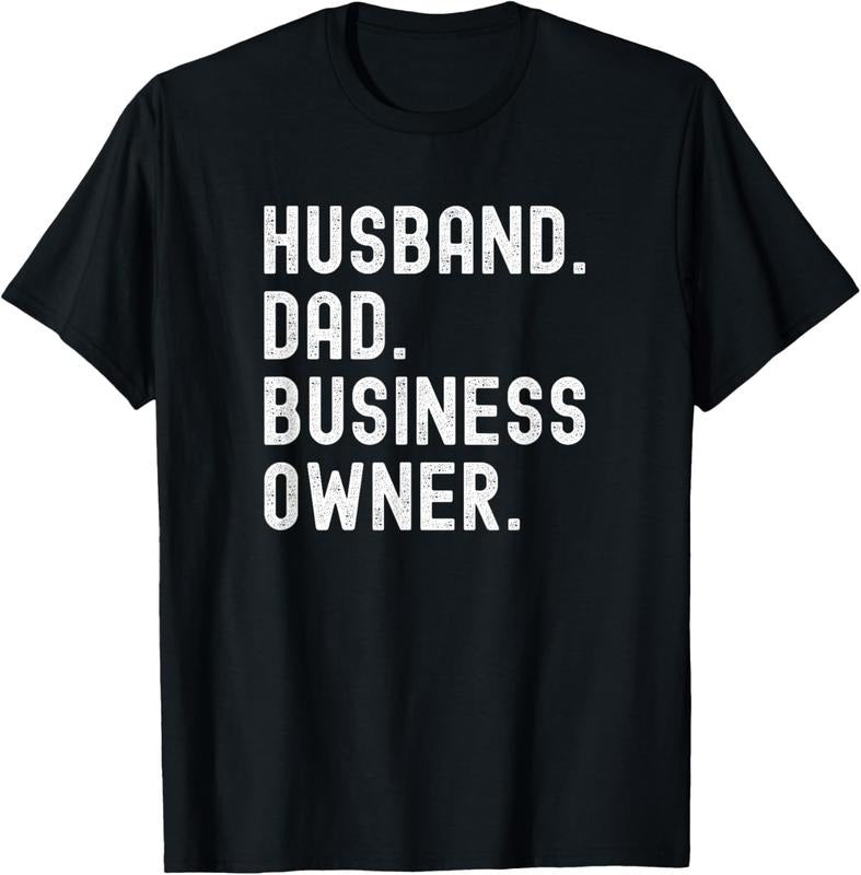 100% Cotton Black Husband Dad Business Owner CEO Entrepreneur Men T-Shirt