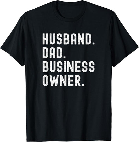 100% Cotton Black Husband Dad Business Owner CEO Entrepreneur Men T-Shirt