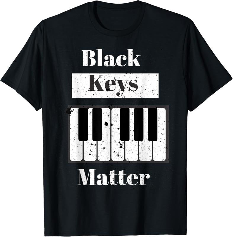 100% Cotton Black keys matter, This not just a piano gift Design T-Shirt