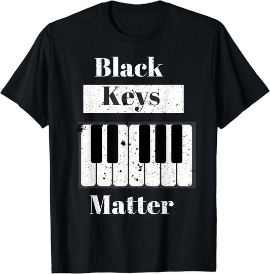 100% Cotton Black keys matter, This not just a piano gift Design T-Shirt