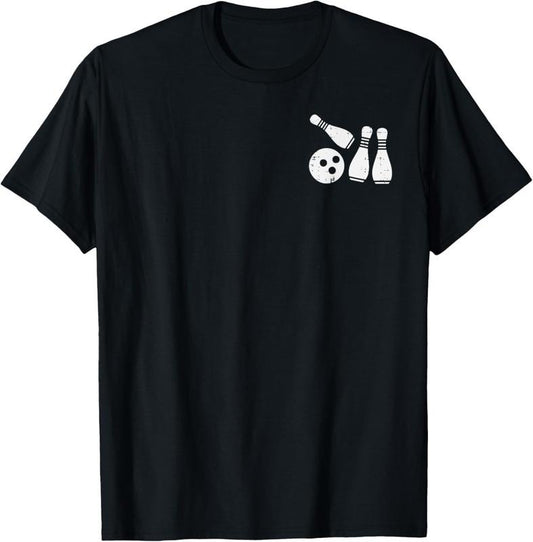 100% Cotton Bowling Pocket Sports Bowler Team Women Men  Boys Girls T-Shirt
