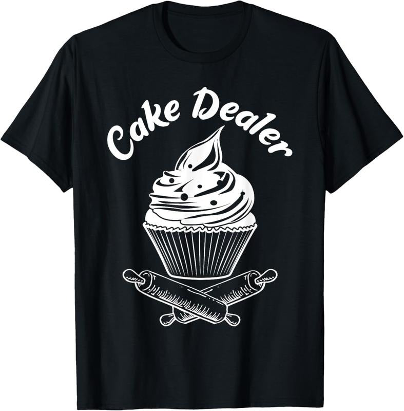 100% Cotton Cake Dealer Funny Cupcake Baker Baking Love Kitchen Gift T-Shirt