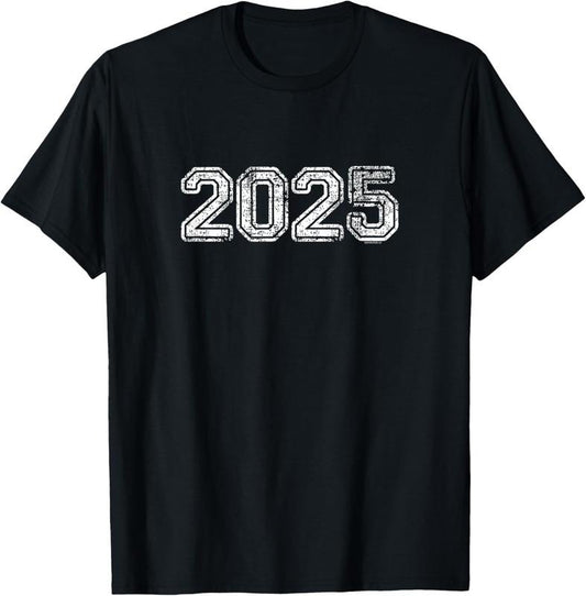 100% Cotton Class of 2025 | Graduation School Vintage Spirit Senior 2025 T-Shirt