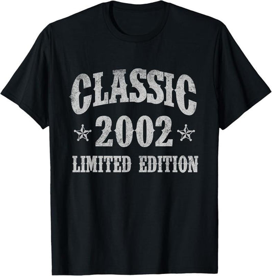 100% Cotton Classic 2002 Limited Edition Year Of Birth Birthday T-Shirt