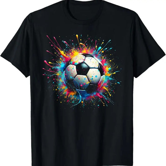 100% Cotton Cool Soccer Player Sport For Boys Men Girls Women Youth  T-Shirt