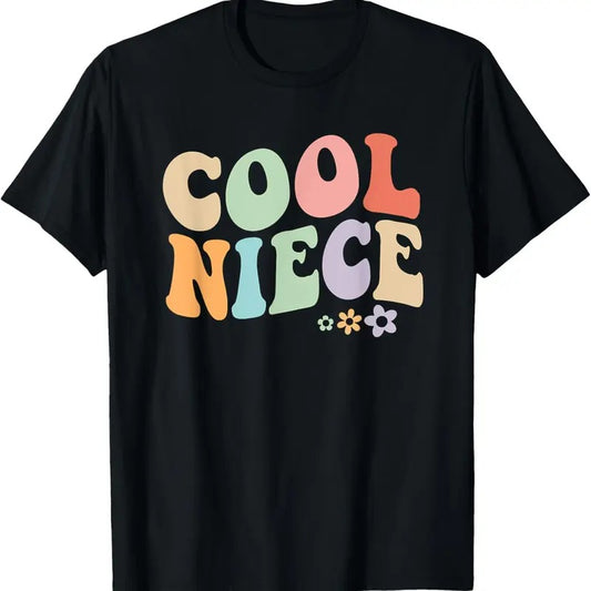 100% Cotton Cool niece vintage floral design to niece from auntie T-Shirt