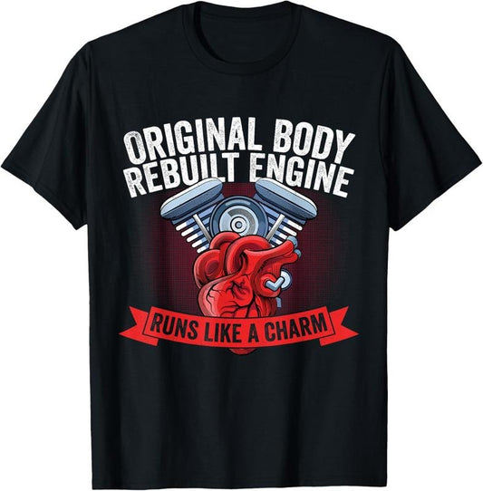 100% Cotton Funny Open Heart Surgery Recovery Survivor Men Women T-Shirt