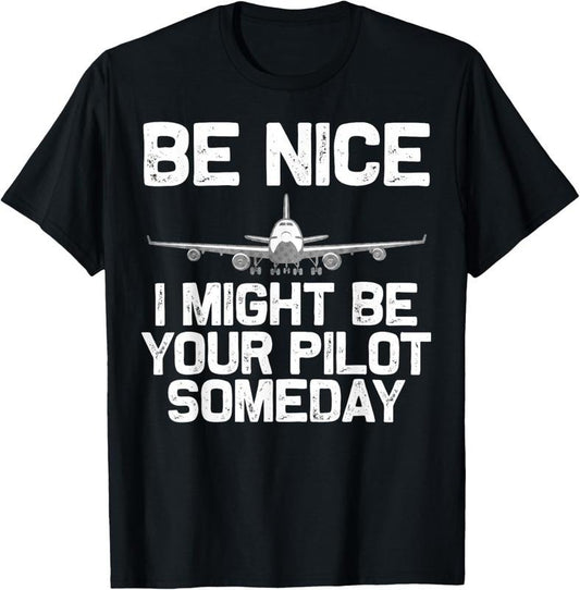 100% Cotton Funny Pilot Art For Men Women Aviation Airplane Pilot T-Shirt