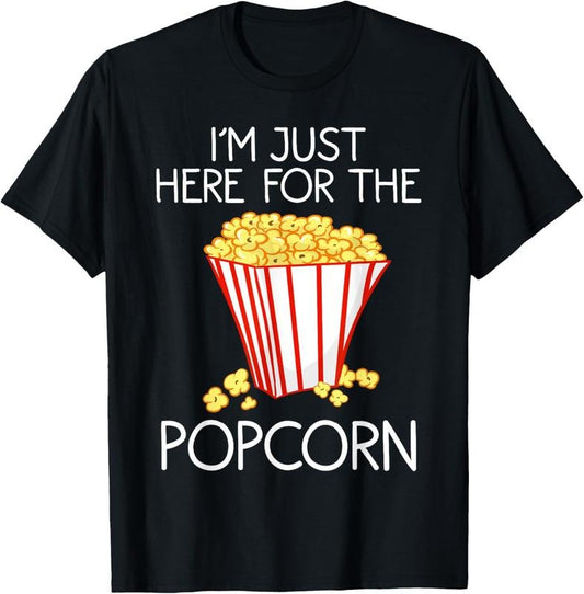 100% Cotton Funny Popcorn Movie Novelty Gift | Cute Snack Fan Boys Girls T-Shirt
