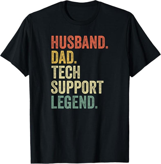 100% Cotton Funny Tech Support T Shirt Christmas Gifts For Dad Husband T-Shirt