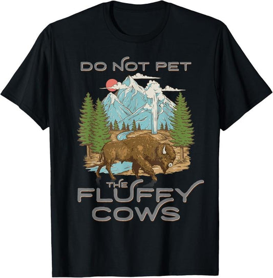 100% Cotton Funny Vintage Look Yellowstone National Park Bison Lover T-Shirt