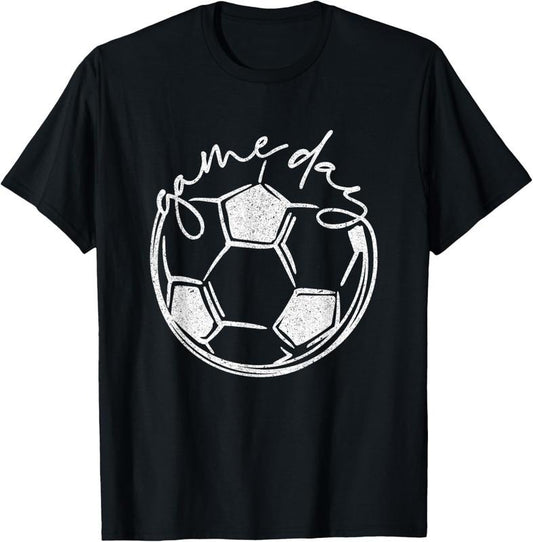100% Cotton Game Day Soccer Ball Sports Men Women  Gifts T-Shirt