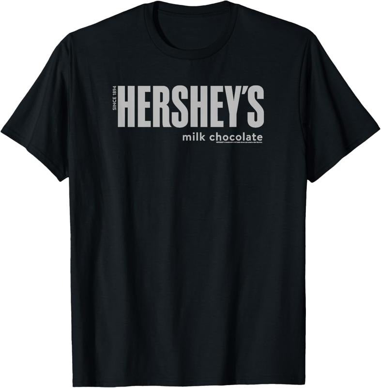 100% Cotton Hershey's Milk Chocolate Vintage Classic Candy Logo T-Shirt