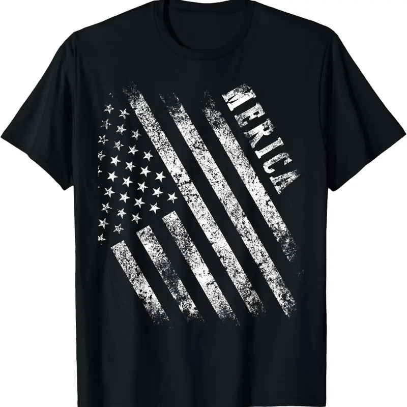 100% Cotton Merica Patriot American Flag USA 4th Of July Gifts Shirt T-Shirt