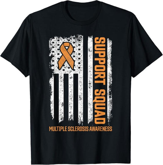 100% Cotton Multiple Sclerosi Support Squad Multiple Sclerosis Awareness T-Shirt
