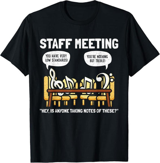 100% Cotton Music Theory Musician Music Teacher Funny Musical Notes T-Shirt