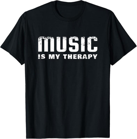 100% Cotton Music lovers, music is my therapy T-Shirt