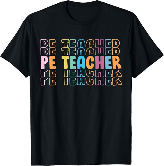 100% Cotton PE Teacher Vintage retro groovy Physical Education Teacher T-Shirt