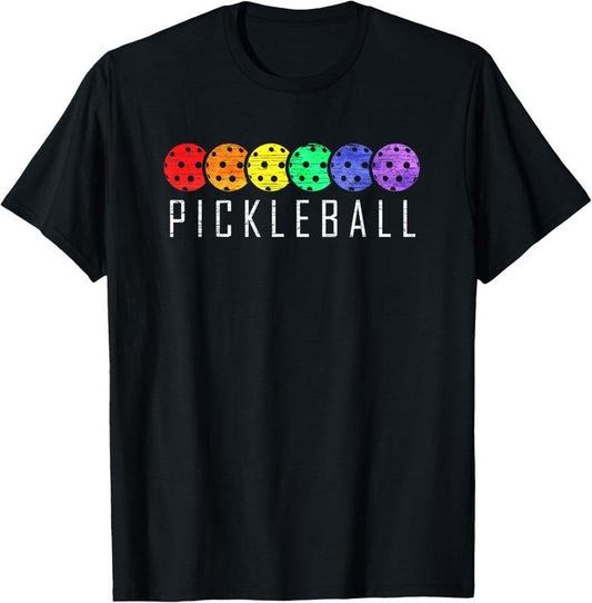 100% Cotton Pickleball Funny Paddle Sports Player Retro Vintage Gift T-Shirt