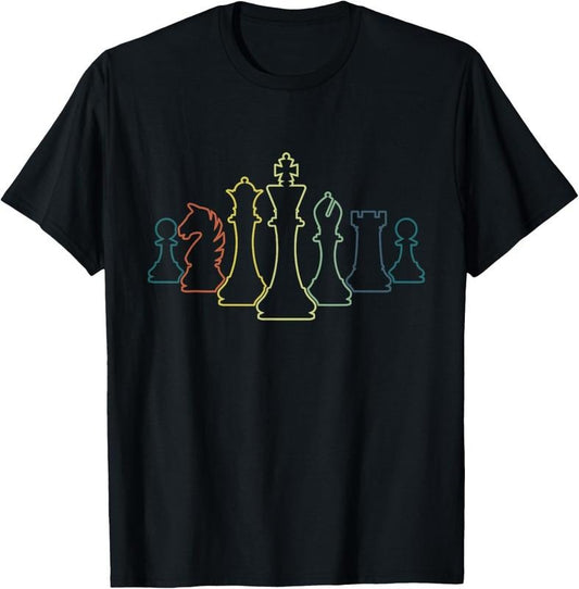 100% Cotton Play Chess Retro Vintage For Chess Lover Funny Chess Sayings T-Shirt
