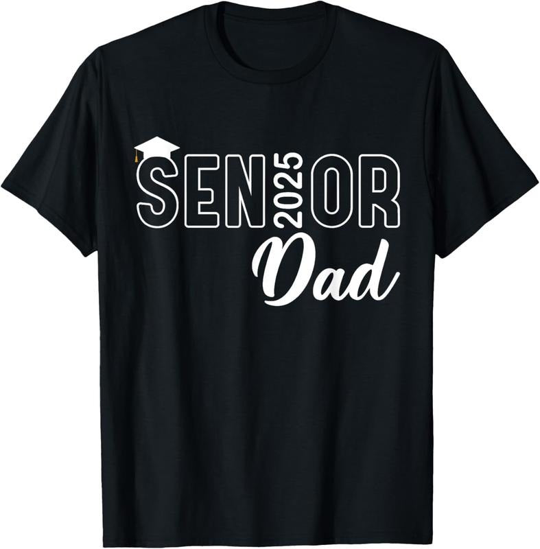 100% Cotton Proud Senior Dad 2025 Senior 2025 Dad Class Of 2025 Father T-Shirt