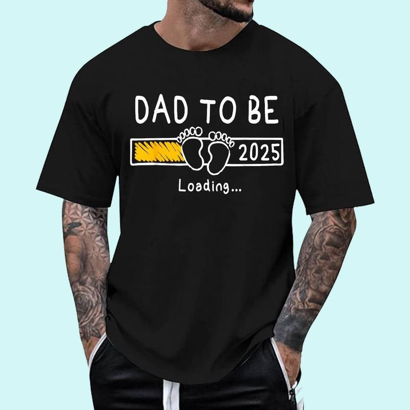 [100% Cotton Shirt] Dad To Be 2025 Dad est 2025 Daddy To Be Promoted to Daddy Unisex T-Shirt