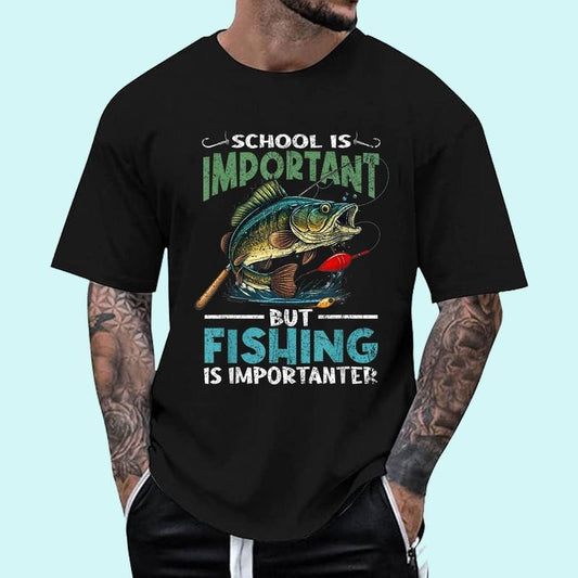 [100% Cotton Shirt] Funny Fishing For Boysmen Fish Saying Bass Fisherman Unisex T-Shirt