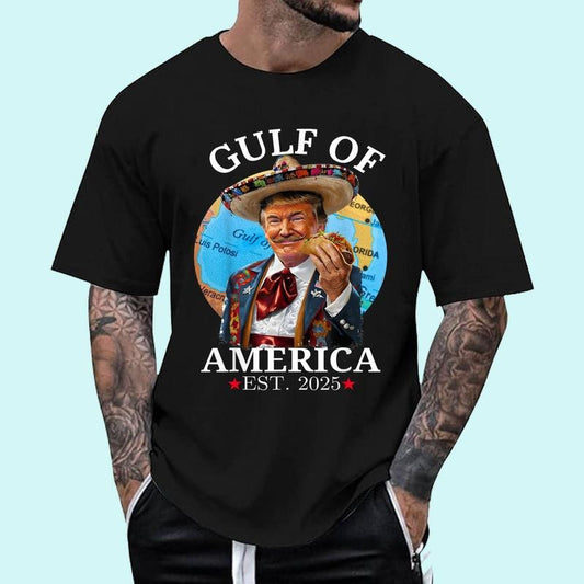 [100% Cotton Shirt] Funny Trump Gulf Of Us America 2025 Trump Merchandise Unisex T-Shirt