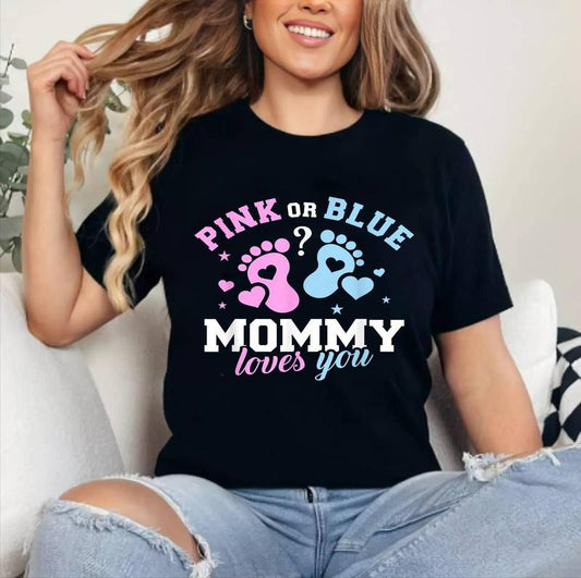 [100% Cotton Shirt] Gender reveal mommy mom Unisex T-Shirt