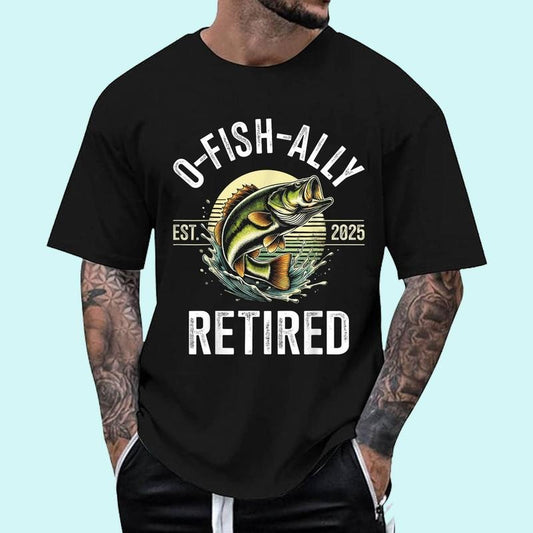 [100% Cotton Shirt] O-Fish-Ally Retired 2025 for fisherman fishing retirement Unisex T-Shirt