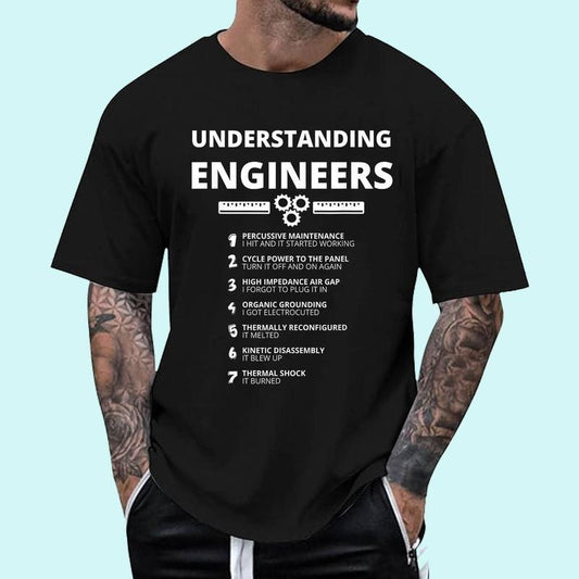 [100% Cotton Shirt] Understanding Engineers Funny Sarcastic Engineering Gift Unisex T-Shirt