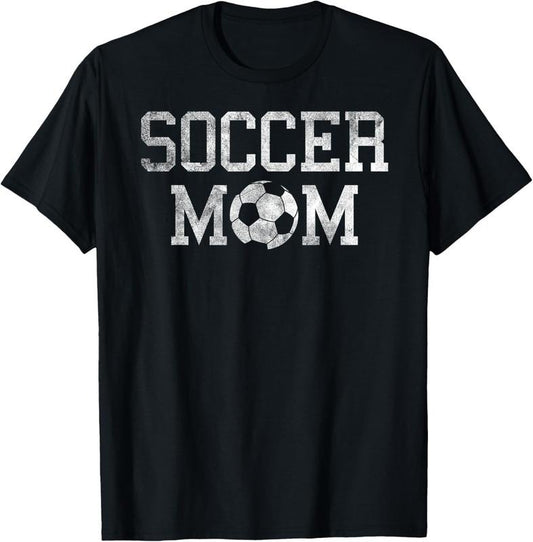 100% Cotton Soccer Mama Clothing Retro Vintage Soccer Mom T-Shirt
