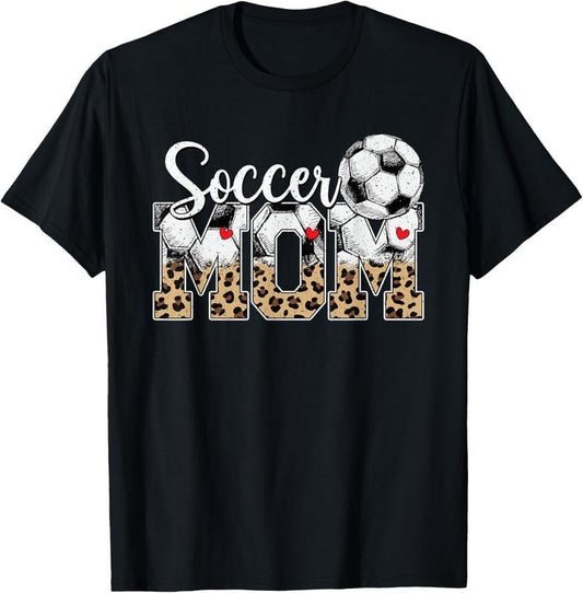 100% Cotton Soccer Mama Mom Mother Mother's Day Cheering Boy Sport T-Shirt