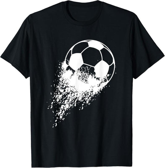 100% Cotton Soccer Player Sports Vintage Men Boys Soccer Ball T-Shirt