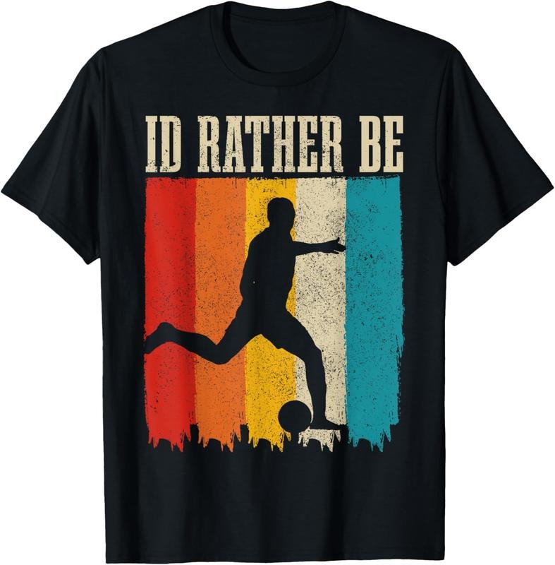 100% Cotton Soccer Player Vintage Retro Funny Soccer T-Shirt
