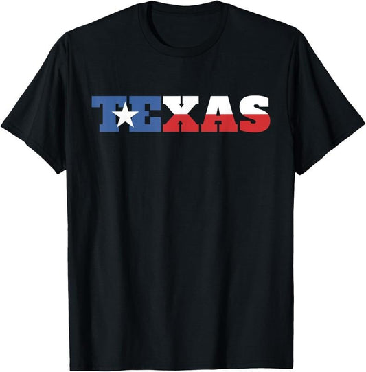 100% Cotton Texas Flag Gift Cool USA US Pride American State Proud Texas T-Shirt