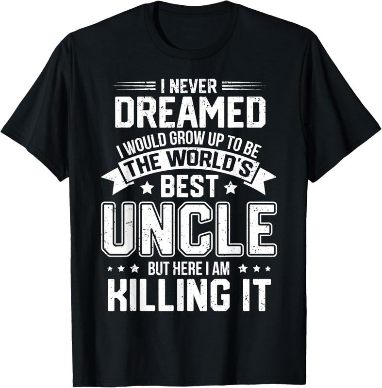 100% Cotton The World's Best Uncle - Funny Uncle T-Shirt