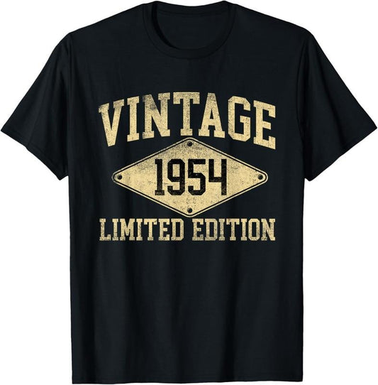 100% Cotton Vintage 1954 Limited Edition Year Of Birth Birthday T-Shirt