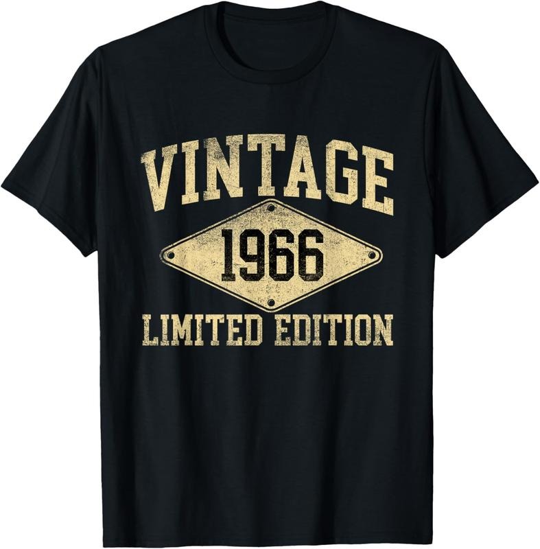 100% Cotton Vintage 1966 Limited Edition Year Of Birth Birthday T-Shirt