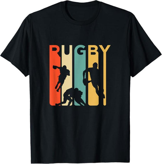100% Cotton Vintage 1970's Style Rugby, Rugby Sports Gift T-Shirt