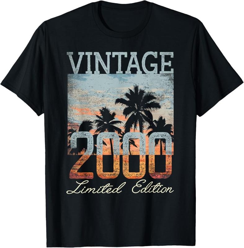 100% Cotton Vintage 2000 Limited Edition 24th Birthday 24 Year Old Gifts T-Shirt