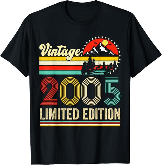 100% Cotton Vintage 2005 Limited Edition 19 years Old 19th Birthday T-Shirt
