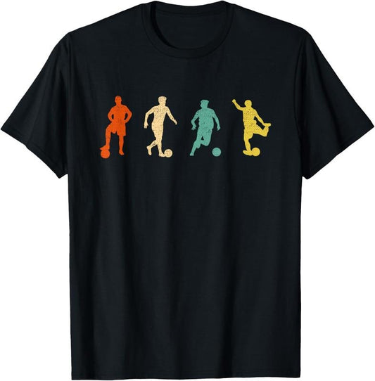 100% Cotton Vintage Soccer Graphic Design Futbol Football Soccer Player T-Shirt