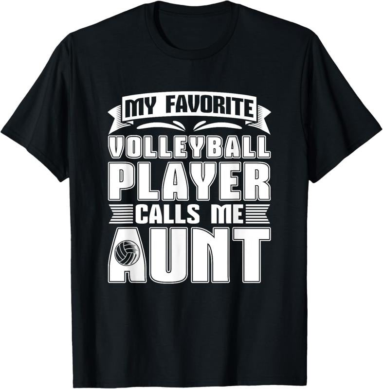 100% Cotton Volleyball - Beach Vball Volleyball Aunt T-Shirt