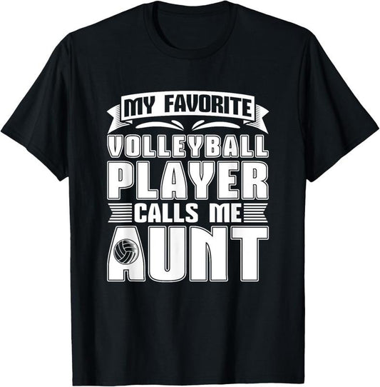 100% Cotton Volleyball - Beach Vball Volleyball Aunt T-Shirt