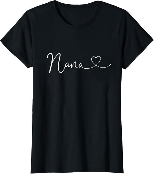 100% Cotton Womens Nana Christmas Mother's Day Women Grandma From Grandkids T-Shirt