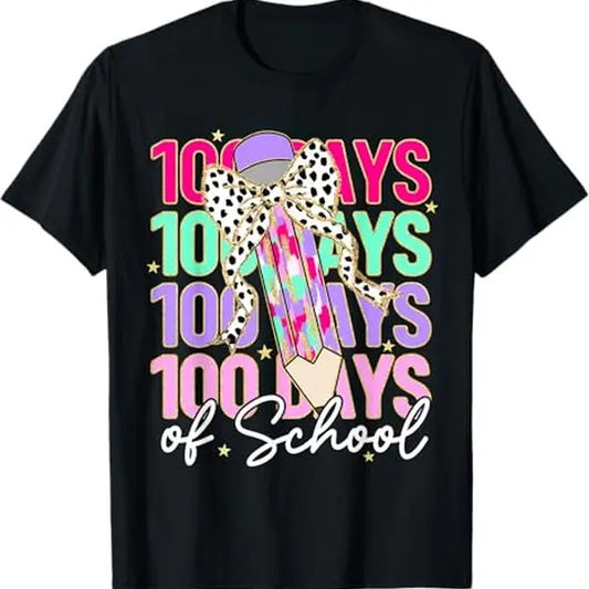 100 Day of School Shirt, 100 Days Of School Teacher 100th Day Of School Funny T-Shirt - Casual Basic Smooth